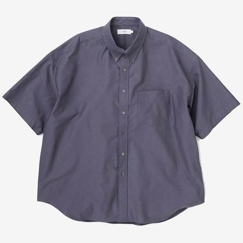 Oxford S/S Oversized B.D Shirt / Gray