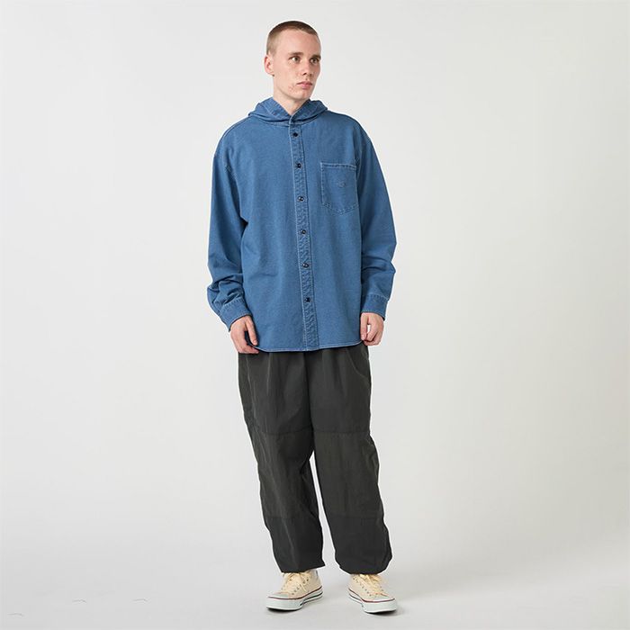 Mountain Hooded Shirt / IB(Indigo Bleach)
