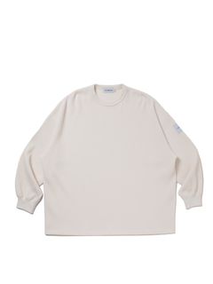 N/C Waffle Oversized L/S Tee / OFF IVORY /  ワッフルロングスリーブ