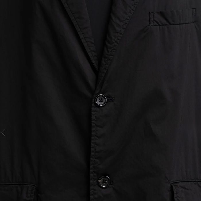 Garment Dyed Typewritter Oversized Jacket / Black