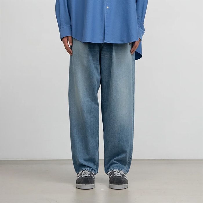 Selvage Denim Two Tuck Pants -LIGHT FADE- / INDIGO LIGHT FADE