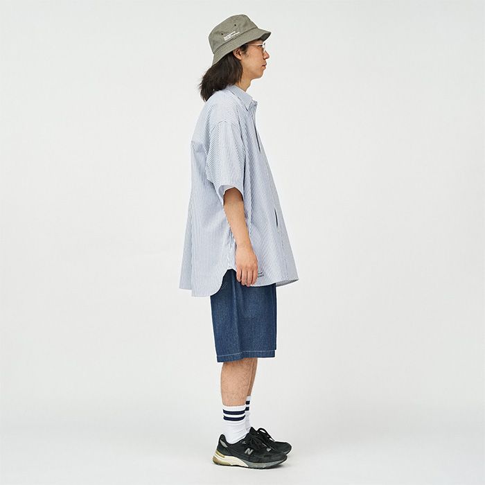 DRY OXFORD CORPORATE S/S B.D SHIRT / BLUE STRIPE