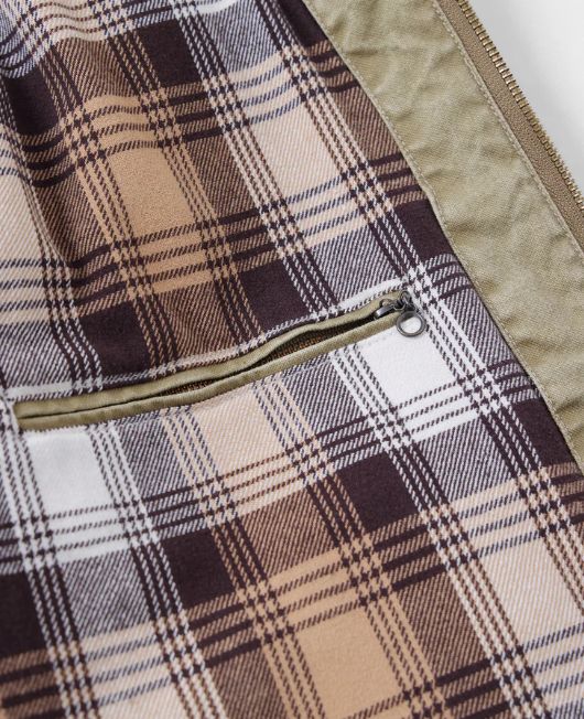 VINTAGE WASHED COTTON DUCK JACKET / Khaki