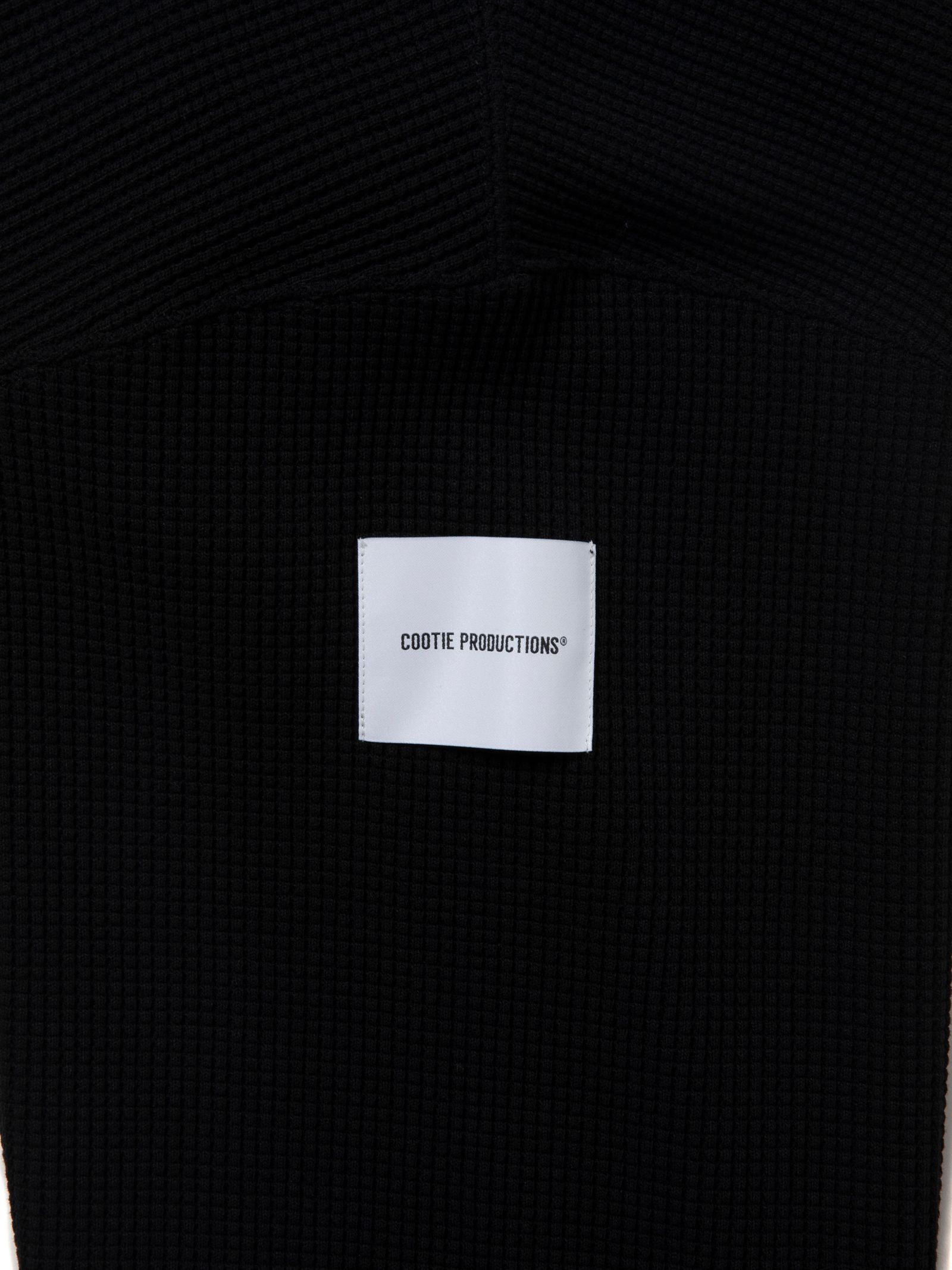 N/C Waffle Oversized L/S Tee / BLACK /  ワッフルロングスリーブ