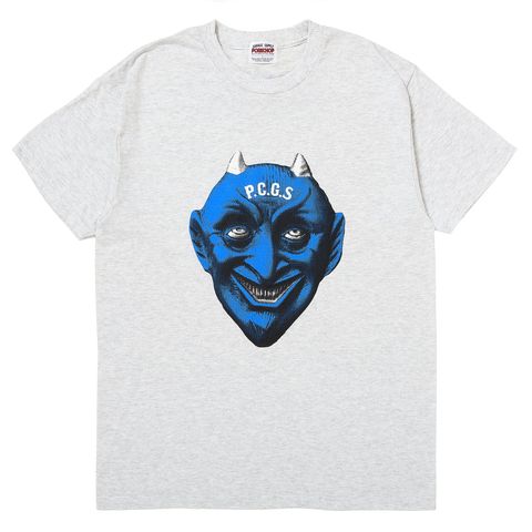 DEVIL FACE TEE / ASH / プリントティー