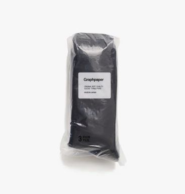 Graphpaper 3-Pack Socks / Black
