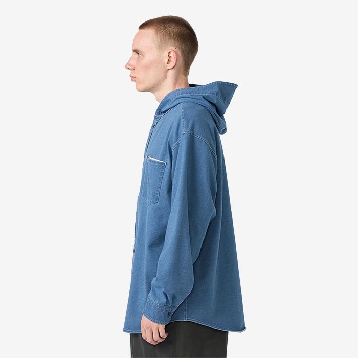 Mountain Hooded Shirt / IB(Indigo Bleach)