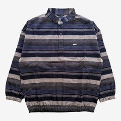 TETTY STRIPE PULLOVER LS SHIRT / NAVY