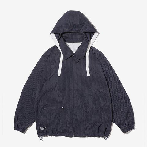 SEERSUCKER MARINE JACKET / NAVY × BLACK