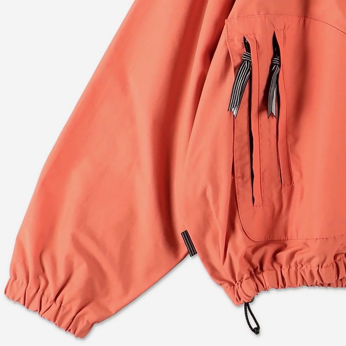 ZIP NYLON SPORTY JACKET | ORANGE