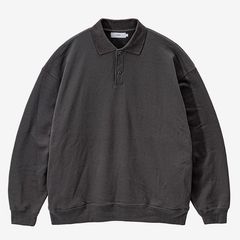 AZUMA Terry Pullover Polo Sweat / Gray