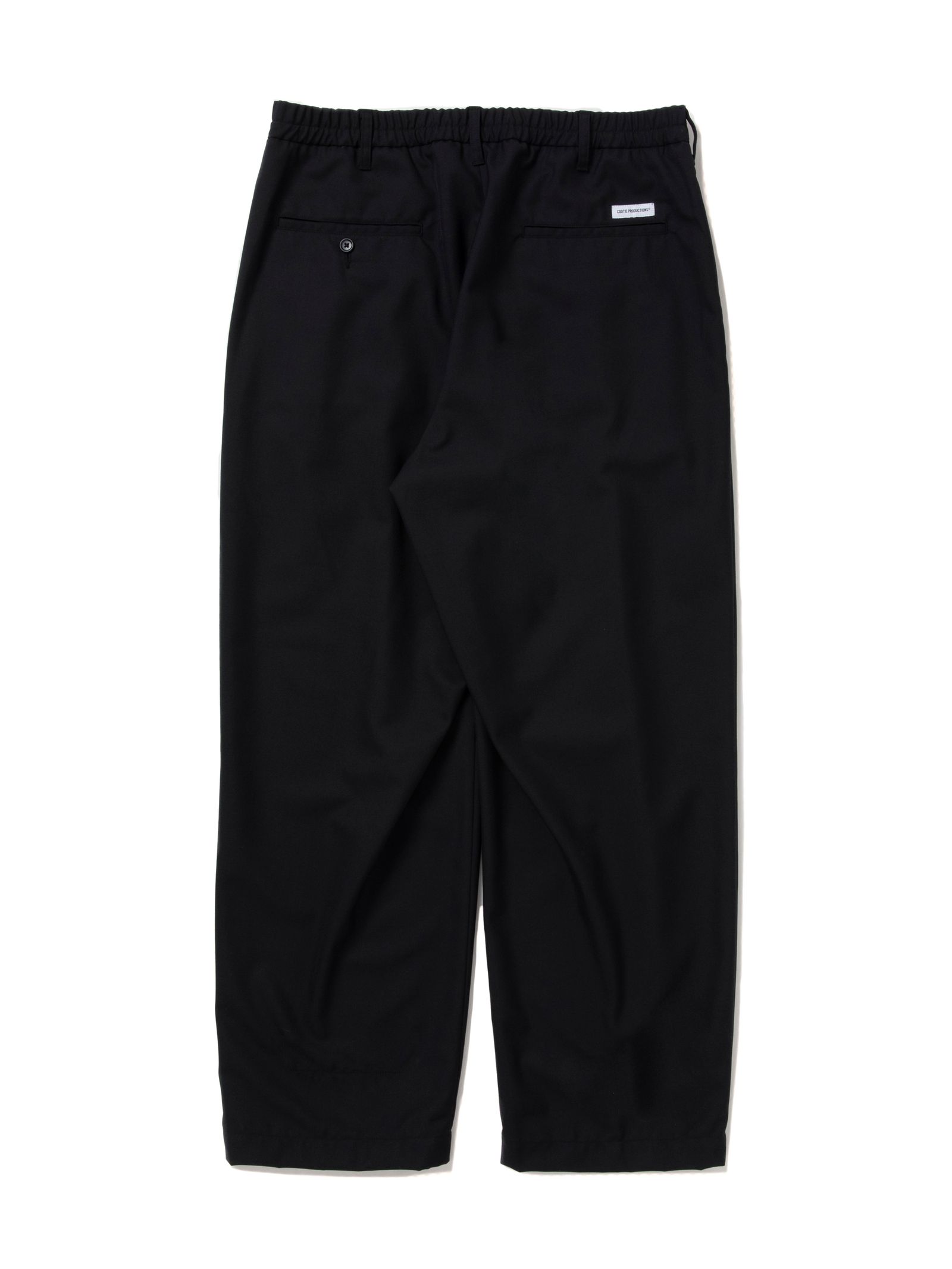 T/W Saxony 2 Tuck Wide Easy Trousers / BLACK /  2タックイージーパンツ / CTE-25A107
