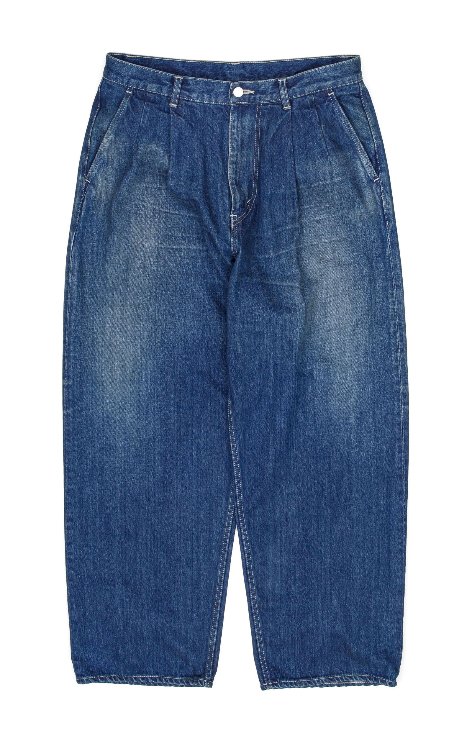 Selvage Denim Two Tuck Tapered Pants - 1