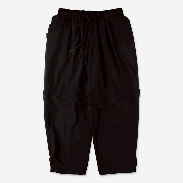 DETACHABLE WOOL PANTS  | BLACK
