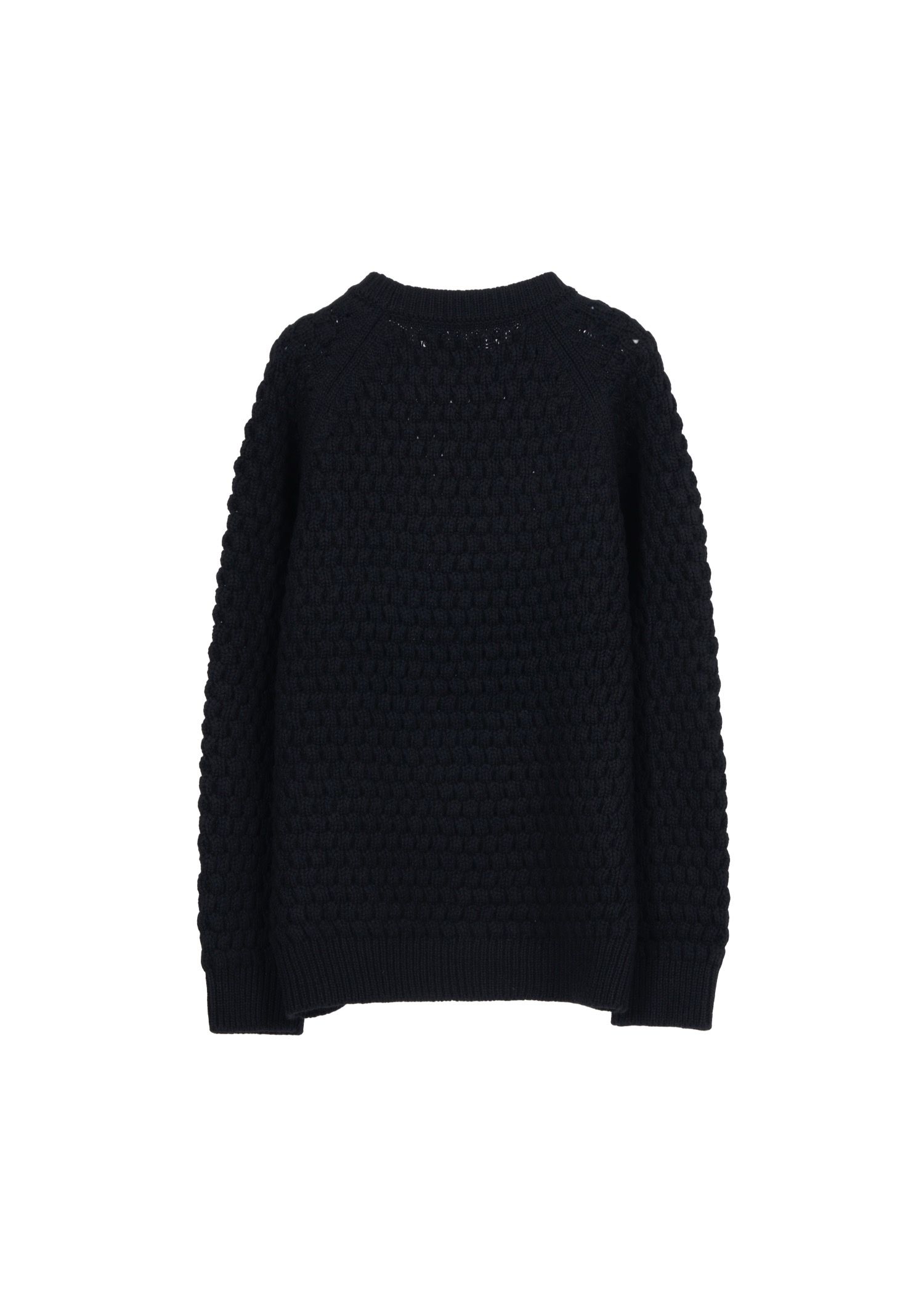 SWEATER POPCORN / BLACK / フィッシャーマンニット
