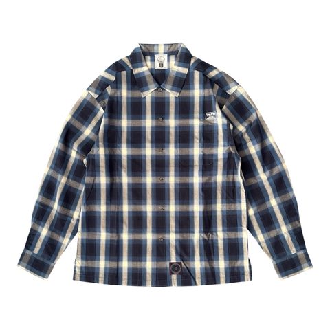 L/S CHECK SHIRT / NAVY/OFF WHITE / チェックシャツ