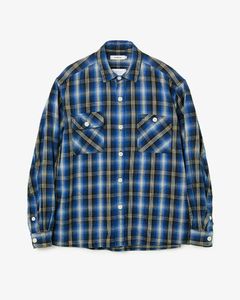 Rafu × nonnative WORKER SHIRT JACKET COTTON TWILL OMBRE CHECK / BLUE / シャツジャケット
