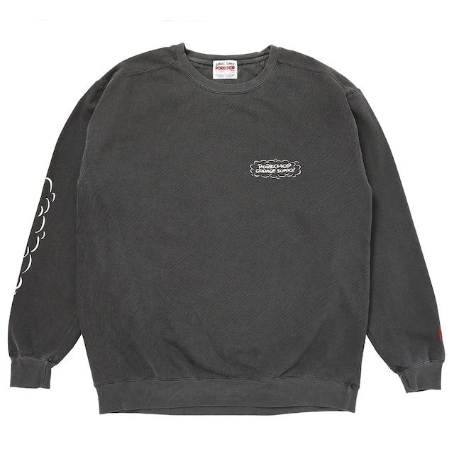 RUNNING LOGO SWEAT / ASH BLACK / プリントスウェット