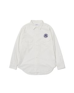 HERRING BONE SHIRT / WHITE / ヘリンボーンシャツ