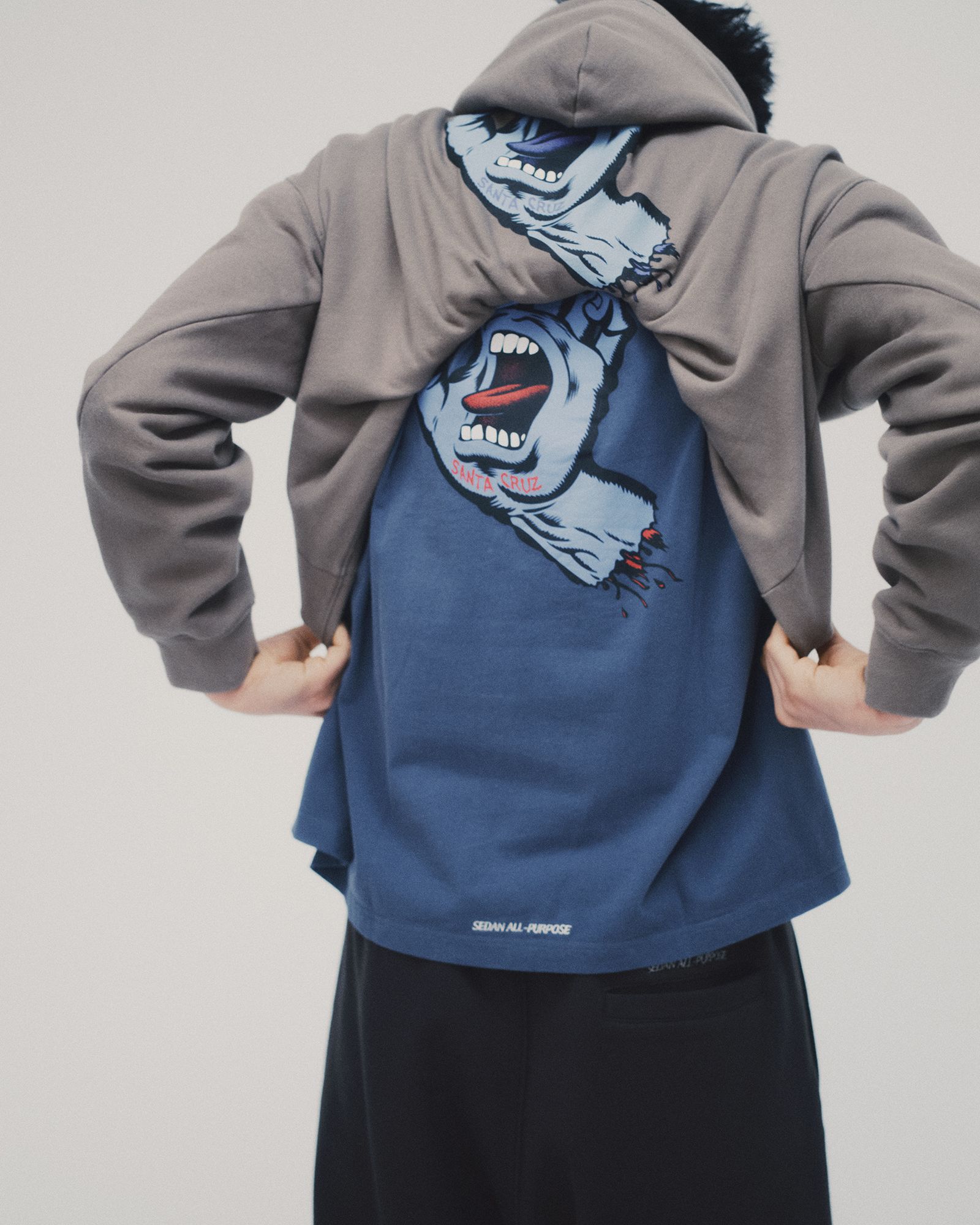 SANTA CRUZ / SCREAMING HAND HOODIE / Faded Black