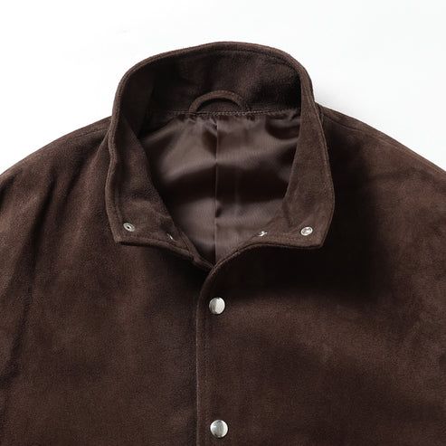 SUEDE BOMBER JACKET / BROWN