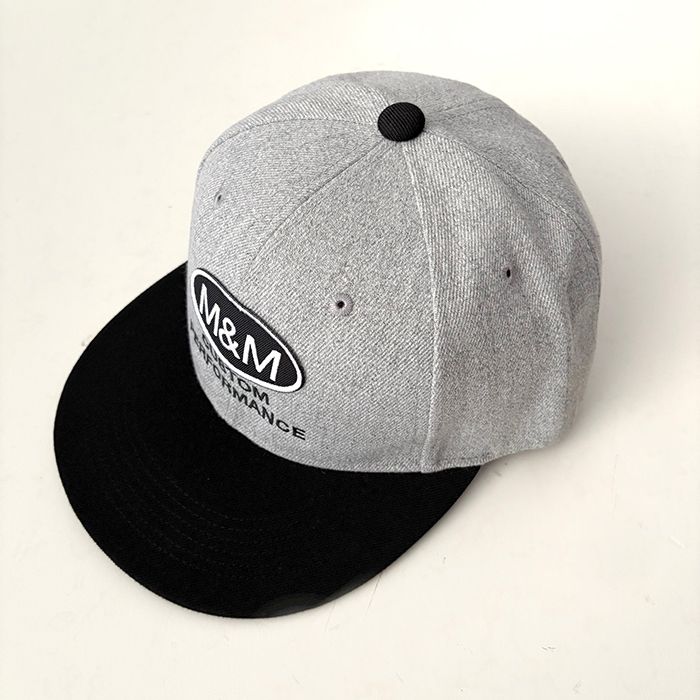 Flat Visor Cap / H.GRAY×BLACK / スナップバックキャップ