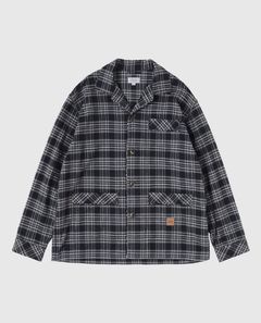 PLAID SLEEPING JACKET / Charcoal Brown
