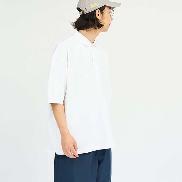 DRY PIQUE JERSEY S/S POLO / WHITE