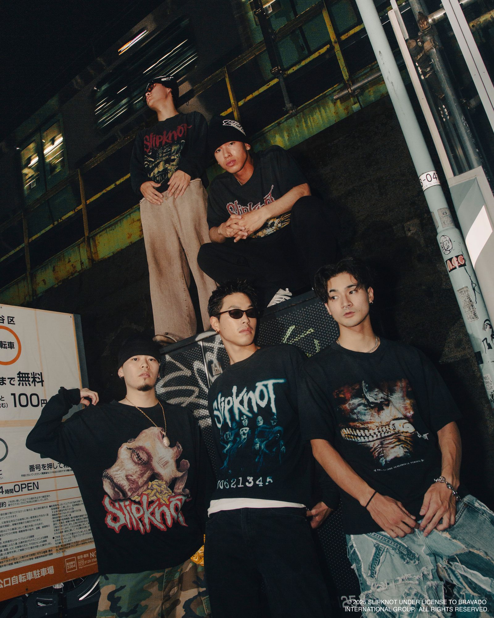 トップス S-s FLAGSTUFF - Slipknot SS TEE① / BLACK / Slipknotコラボティー