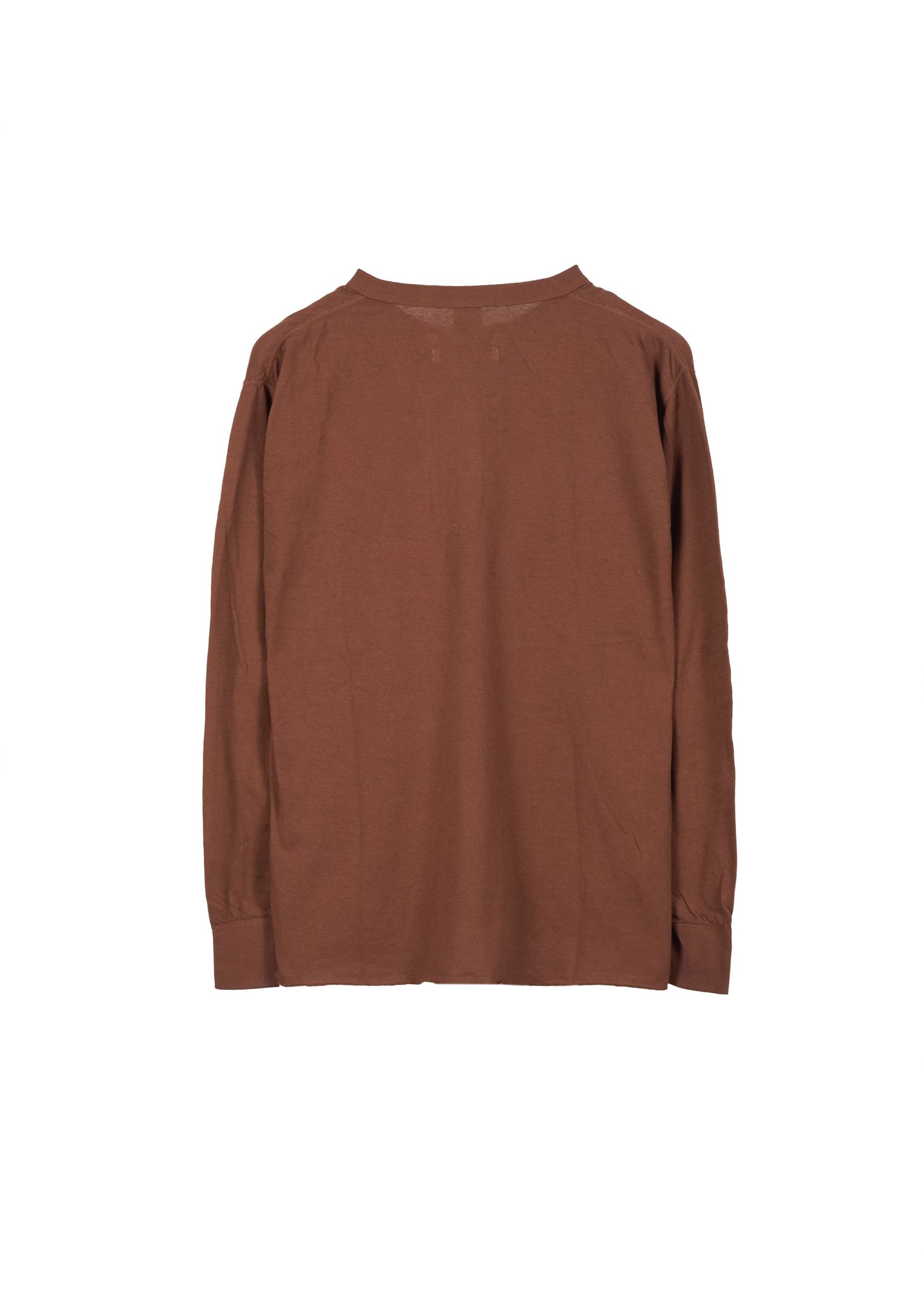 HEALTHKNIT HENRY NECK L/S / NAVY&BROWN / 2パックロングスリーブティー