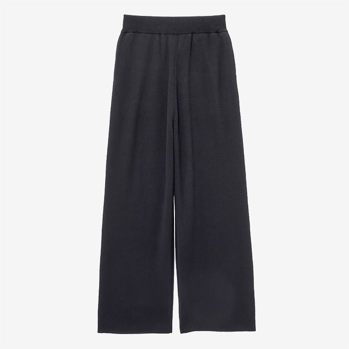 Women / Mercerized Fine Wool Pants / Black
