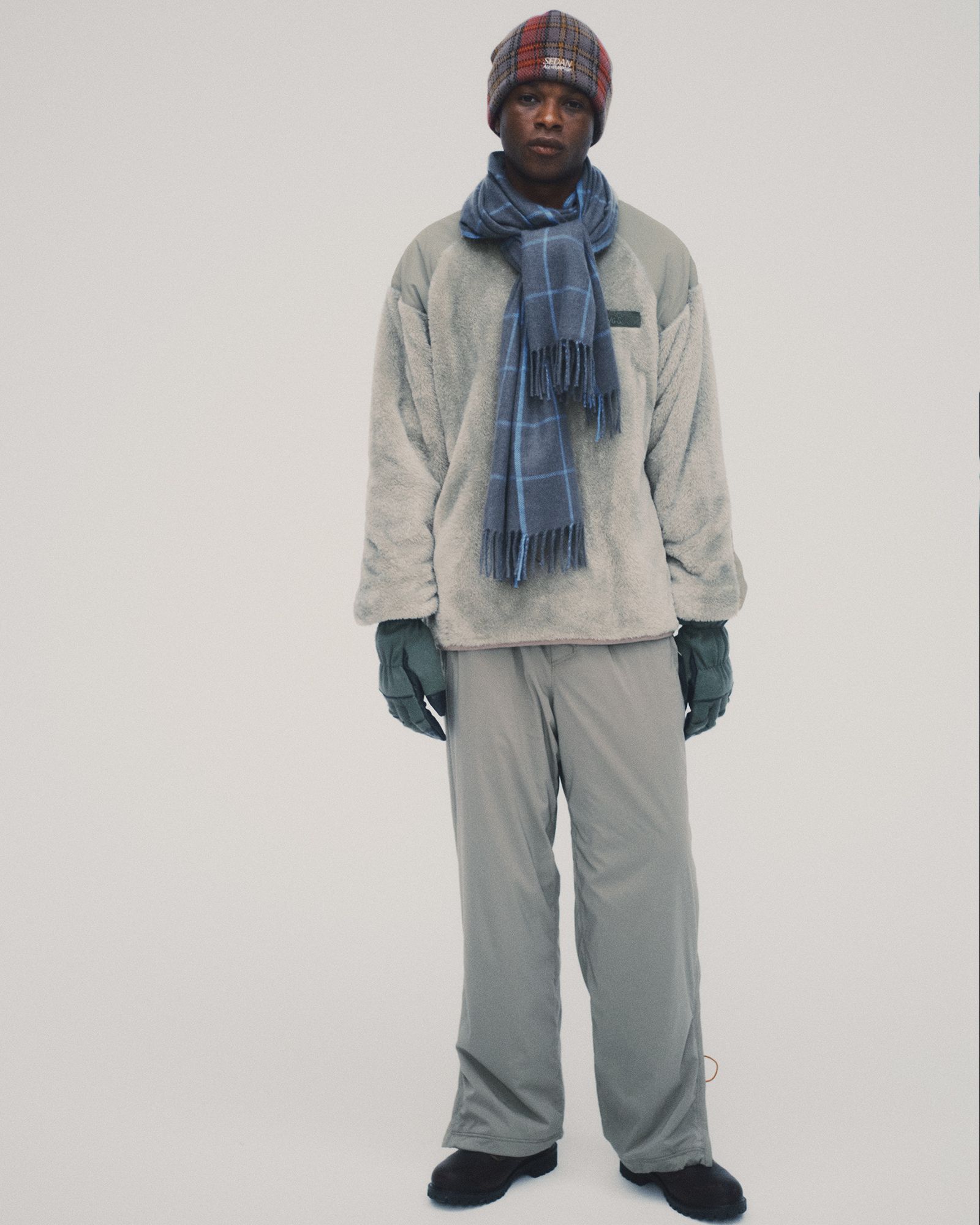 WILD THINGS / SHAGGY FLEECE PULLOVER / Sage Green