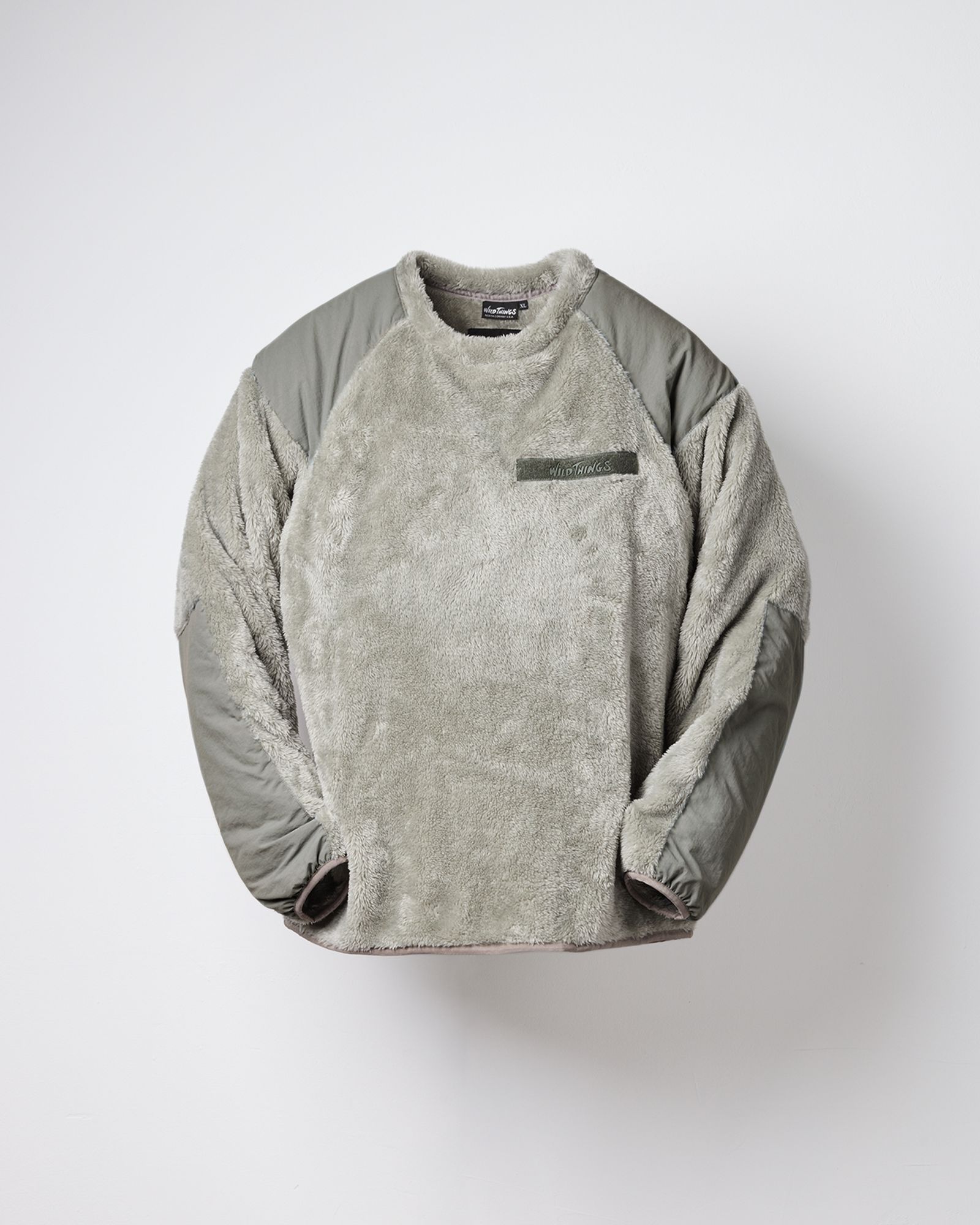 WILD THINGS / SHAGGY FLEECE PULLOVER / Sage Green