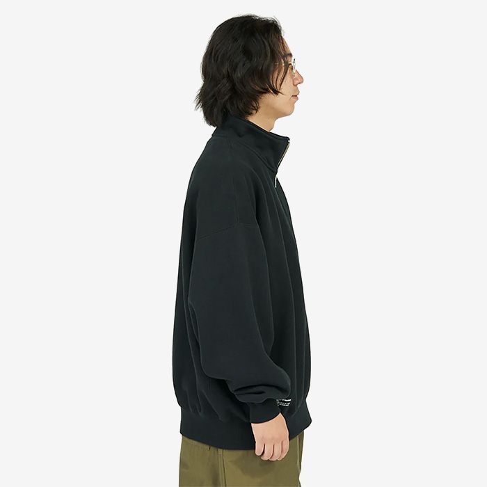 HEAVY OZ HALF ZIP PULLOVER / BLACK