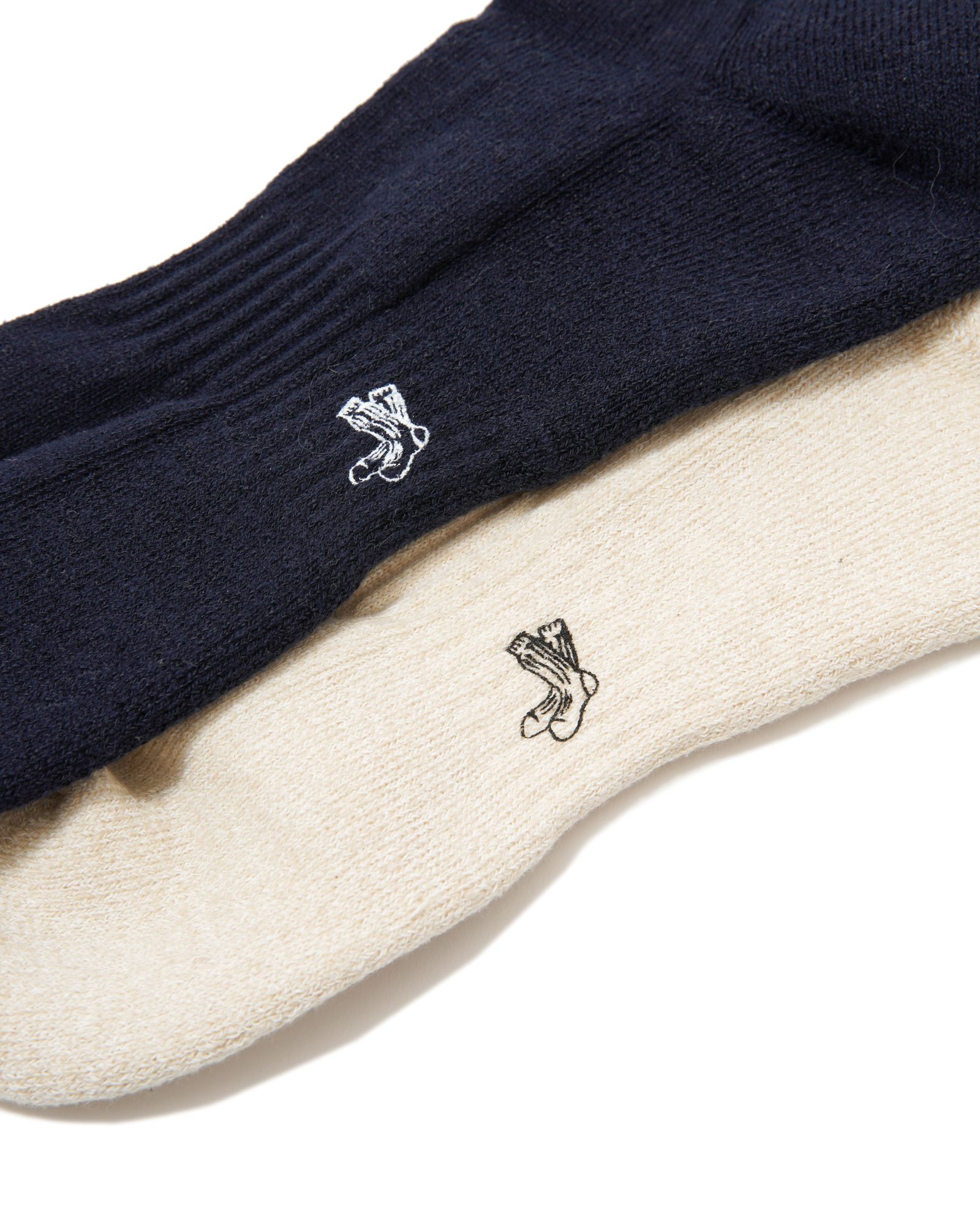 SOCKS 2 PACK / WHITE&NAVY / ソックス