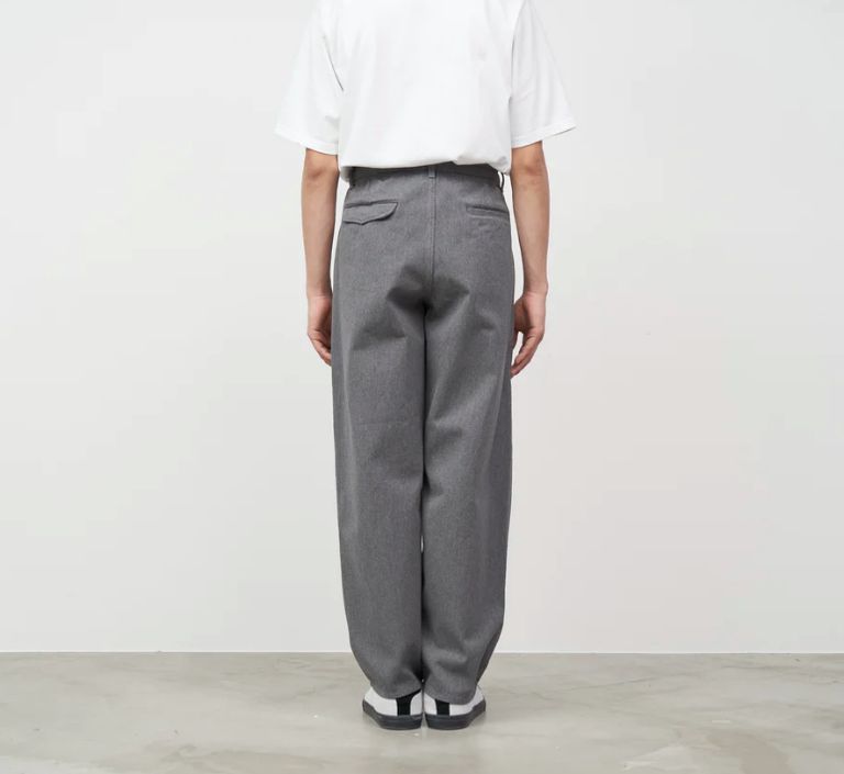 Graphpaper - Colorfast Denim Two Tuck Tapered Pants / GRAY