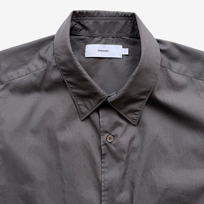 Broad S/S Oversized Regular Collar Shirt / C.Gray