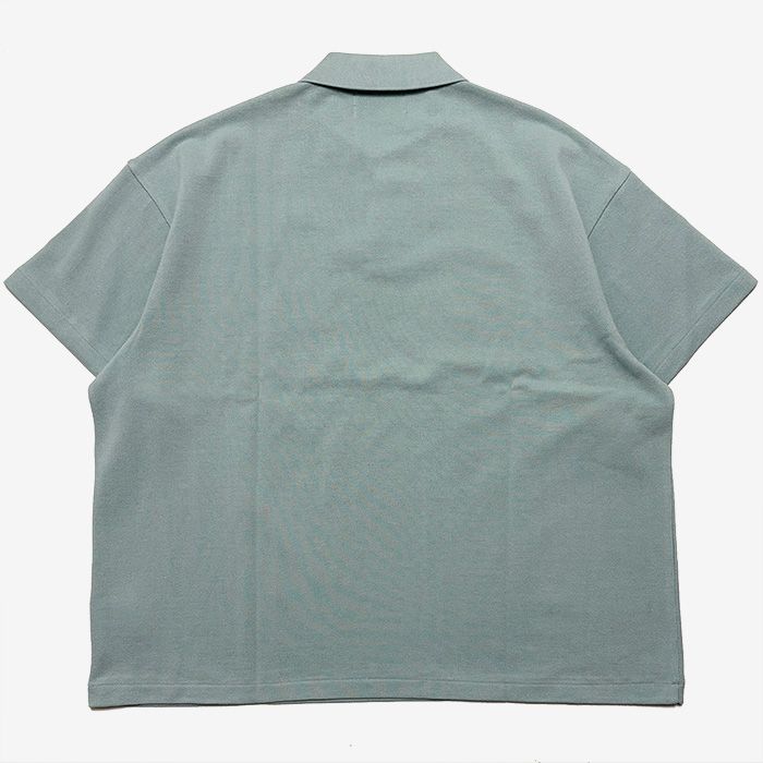 Cotton Pique Jersey S/S Skipper Polo / Smoke Blue