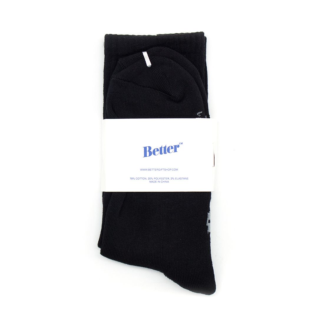 Better™ Gift Shop - 'Standard Logo' Sock / Black / ソックス