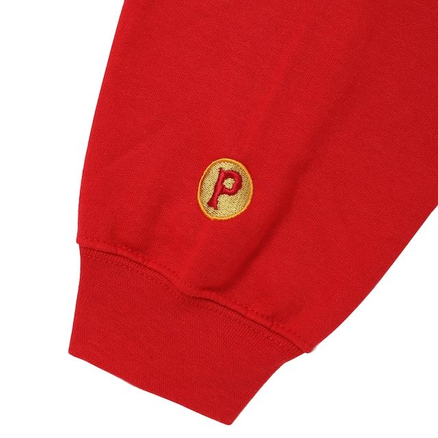 PORK BACK HOODIE / RED×WHITE / ポークパーカー