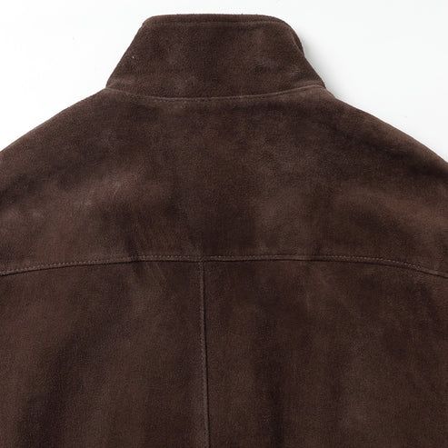 SUEDE BOMBER JACKET / BROWN