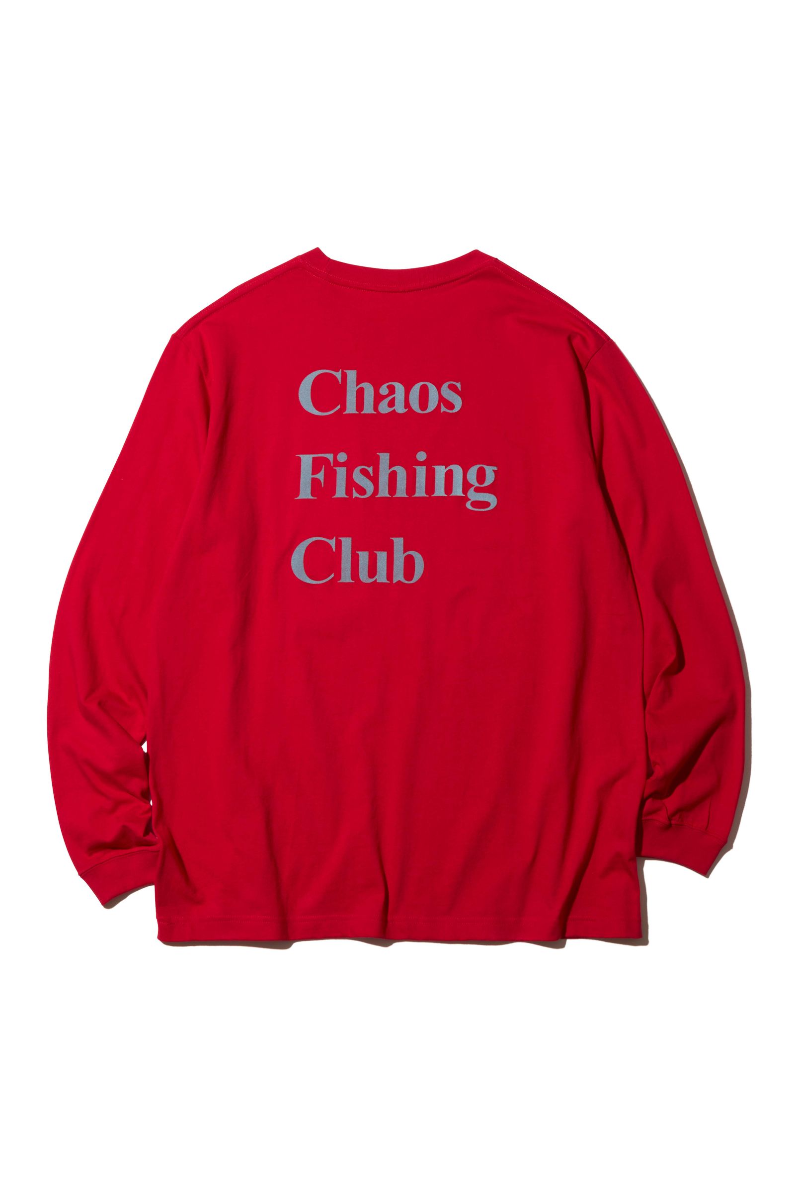 Chaos Fishing Club - OG LOGO L/S TEE / Red | Stripe Online Store