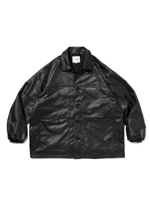 Damp Coated Satin Car Coat / BLACK / カーコート / CTE-25A230