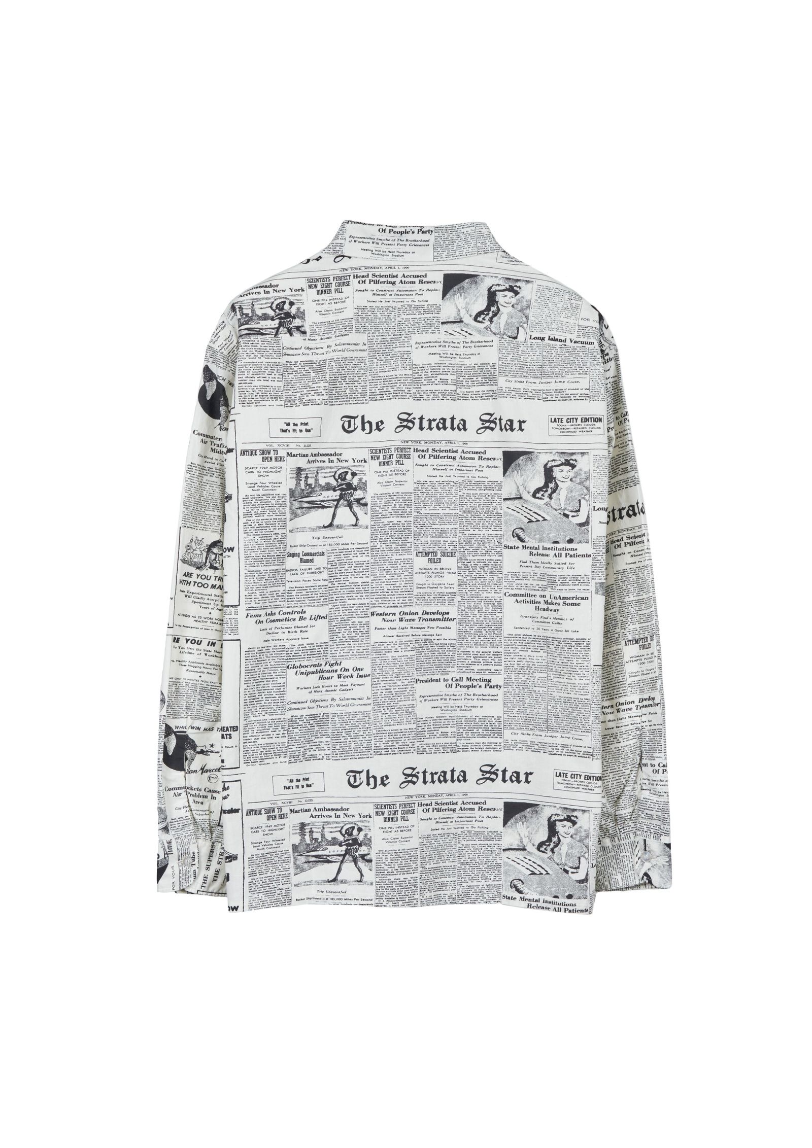 NEWS PAPER SHIRT / WHITE