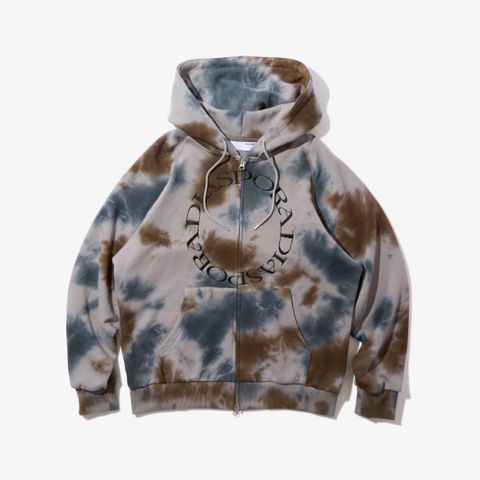 Dyed Full Zip Hooded Sweatshirt (Dark Camo) / Light Camo /  ジップパーカー