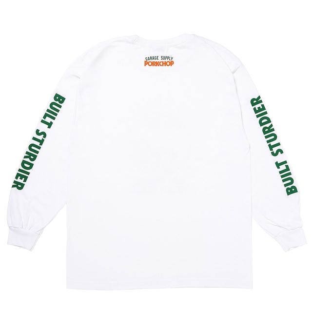 PC & SCREW L/S TEE / WHITE / プリントロンティー