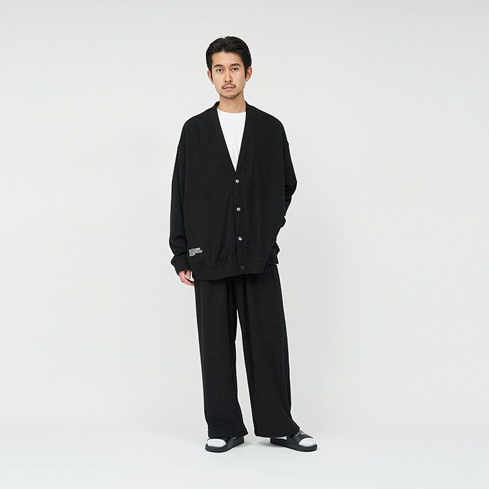 Refresh!Service. / UTILITY PILE CARDIGAN SET-UP / BLACK