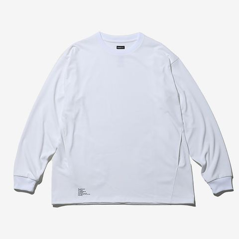 DRY JERSEY L/S CREW NECK TEE / WHITE