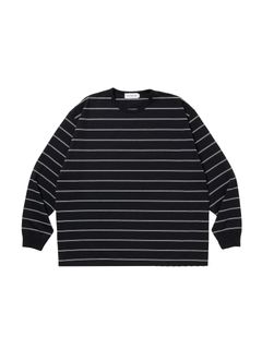 Dry Tech Jersey Border L/S Tee / BLACK /  ドライテック ティーシャツ