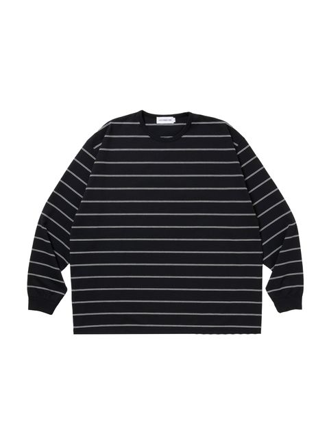 Dry Tech Jersey Border L/S Tee / BLACK /  ドライテック ティーシャツ